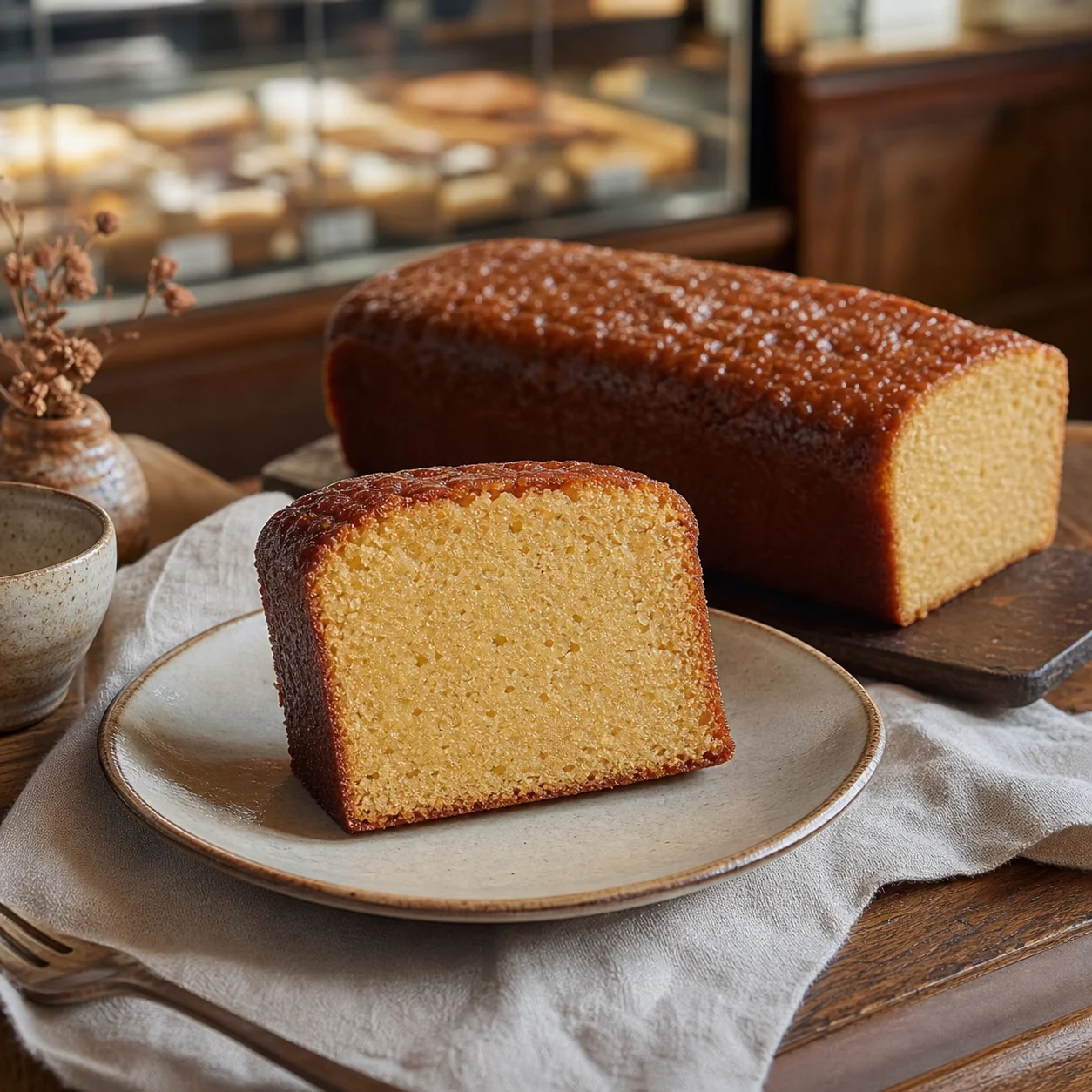 ブランデーケーキの切り分け